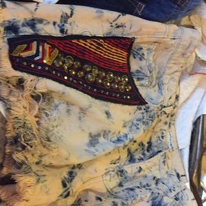 BDG acid washed hippie shorts